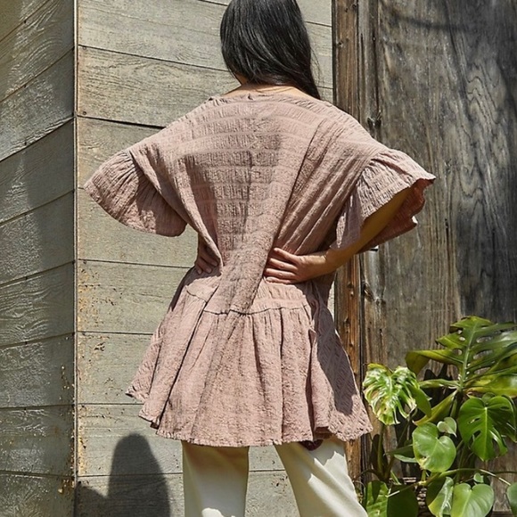 Free People Kaylani Tunic Mauve Pink Sz Small - Picture 3 of 9